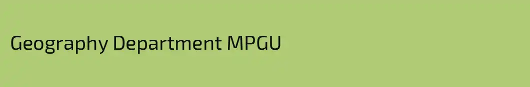 Geography Department MPGU